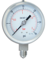 Robust Stainless Steel Bourdon Tube Gauge