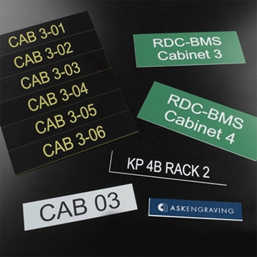 Engraved Labels For Engineering Industry