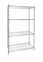 Simple To Build Chrome Wire Shelving Systems  In West Yorkshire