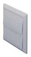 Rigid Duct Outlet with Gravity Flaps 150mm Grey