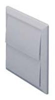 Rigid Duct Outlet with Gravity Flaps 125mm Grey