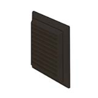 Rigid Duct Outlet Louvered Grille with Flyscreen 125mm Black