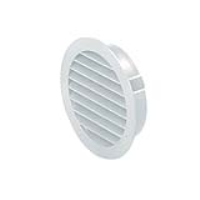 Rigid Duct Outlet Louvered Soffit Vent with Flyscreen 100mm White