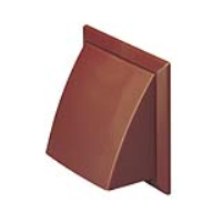 Rigid Duct Outlet Cowled with Damper 100mm Terracotta