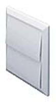 Rigid Duct Outlet with Gravity Flaps 100mm White