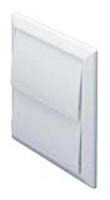 Rigid Duct Outlet with Gravity Flaps White