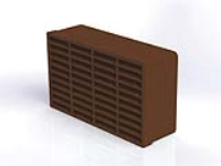 Rigid Duct Outlet Airbrick Double 220&#8211;90 Brown