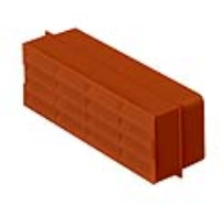 Rigid Duct Outlet Airbrick 204&#8211;60 Terracotta