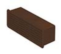 Rigid Duct Outlet Airbrick with Damper 204&#8211;60 Brown