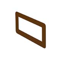 Rigid Duct 204&#8211;60 Wall Plate  Brown