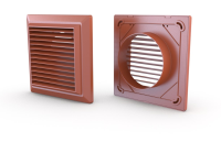Manufacturers Of Rigid Duct Outlet Louvered Grille 125mm Terracotta