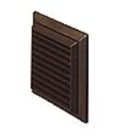 Manufacturers Of Rigid Duct Outlet Louvered Grille with Flyscreen 100mm Brown