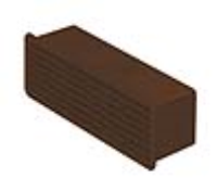 Manufacturers Of Rigid Duct Outlet Airbrick with Damper 204&#8211;60 Brown