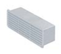 Manufacturers Of Rigid Duct Outlet Airbrick with Damper 204&#8211;60 Grey