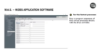 W.A.S. 2 WEISS Application Software