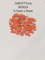 0.5mm x 8mm Orange Ferrules A00557TWIN / 005624
