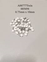 0.75mm x 10mm White Ferrules A00777TWIN / 005694
