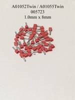1.0mm x 8mm Red Ferrules A01052TWIN / A01055WIN / 005723