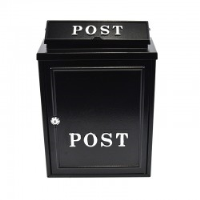 Wall Mounted Post Box Silver Text - SECONDS