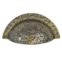 Antique Brass Nautilus Drawer Pull