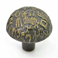 Antique Brass Aztec Knob