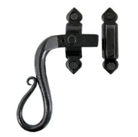 Traditional Blacksmith Shepherd's Crook Lockable Casement Fastener