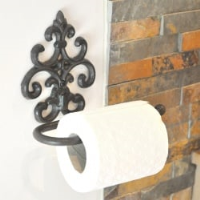 Intricate Fleur De Lys Toilet Roll Holder