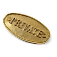 Brass Private Sign
