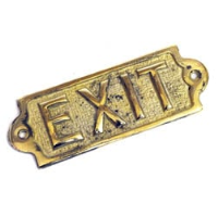 Brass Exit Sign