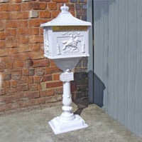 White Free Standing Post Box