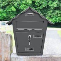 Cottage Wall Mounted Post Box - Anthracite Finish