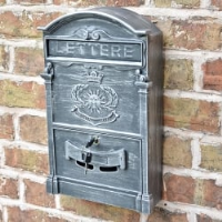 Versaille Wall Mounted Post Box - Pewter Finish