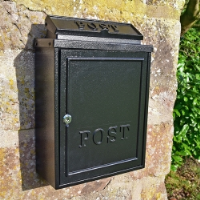 Black Wall Mounted Post Box