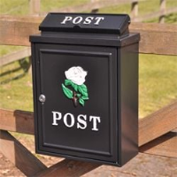 White Rose Wall Mounted Post Box