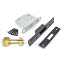 British Standard 5 Lever Deadlock - Black Finish