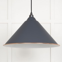 White Gloss Hockley Pendant in Slate