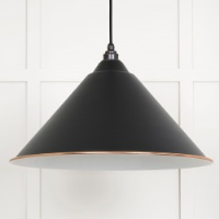 White Gloss Hockley Pendant in Elan Black