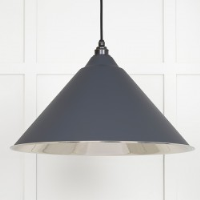 Smooth Nickel Hockley Pendant in Slate