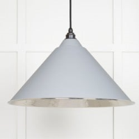 Hammered Nickel Hockley Pendant in Birch