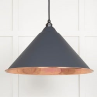 Smooth Copper Hockley Pendant in Slate