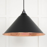 Smooth Copper Hockley Pendant in Elan Black