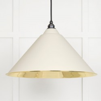 Smooth Brass Hockley Pendant in Teasel