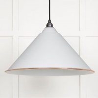 White Gloss Hockley Pendant in Flock