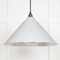 Smooth Nickel Hockley Pendant in Flock