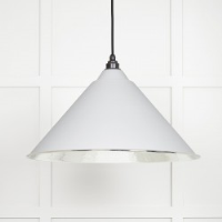 Hammered Nickel Hockley Pendant in Flock