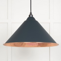 Smooth Copper Hockley Pendant in Soot