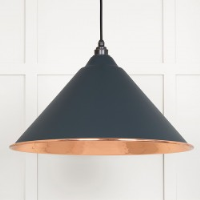 Hammered Copper Hockley Pendant in Soot