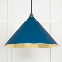 Smooth Brass Hockley Pendant in Upstream