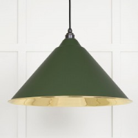 Smooth Brass Hockley Pendant in Heath