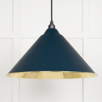 Smooth Brass Hockley Pendant in Dusk